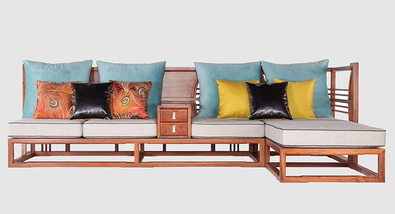 珙县中式家居装修实木沙发组合家具效果图